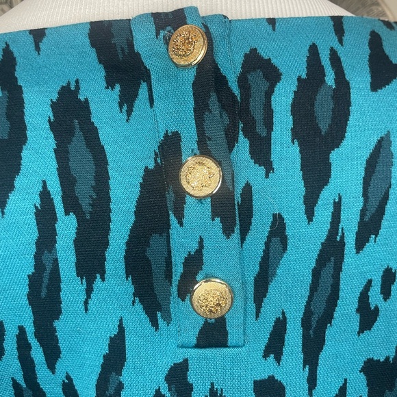 Tyler Boe Blue and Black Cheetah Sweater - Size Large - Picture 5 of 8